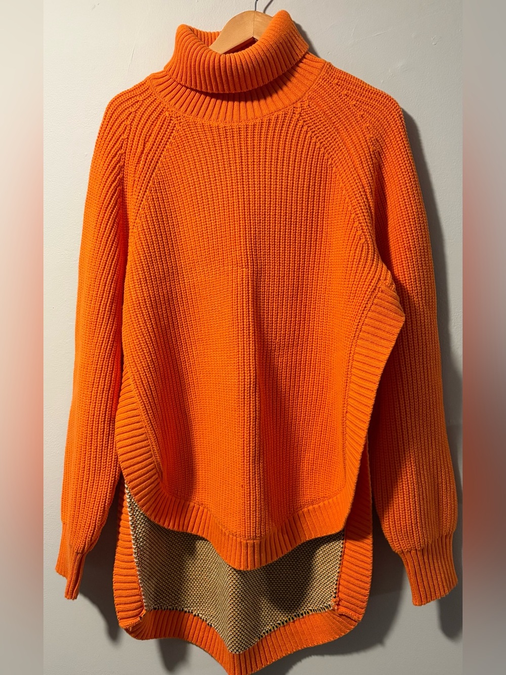 AKIRA Vibrant Orange Chunky Turtleneck Sweater